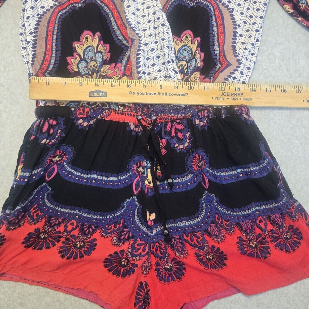 Angie Red and Black Patterned Romper - Picture 8 of 16
